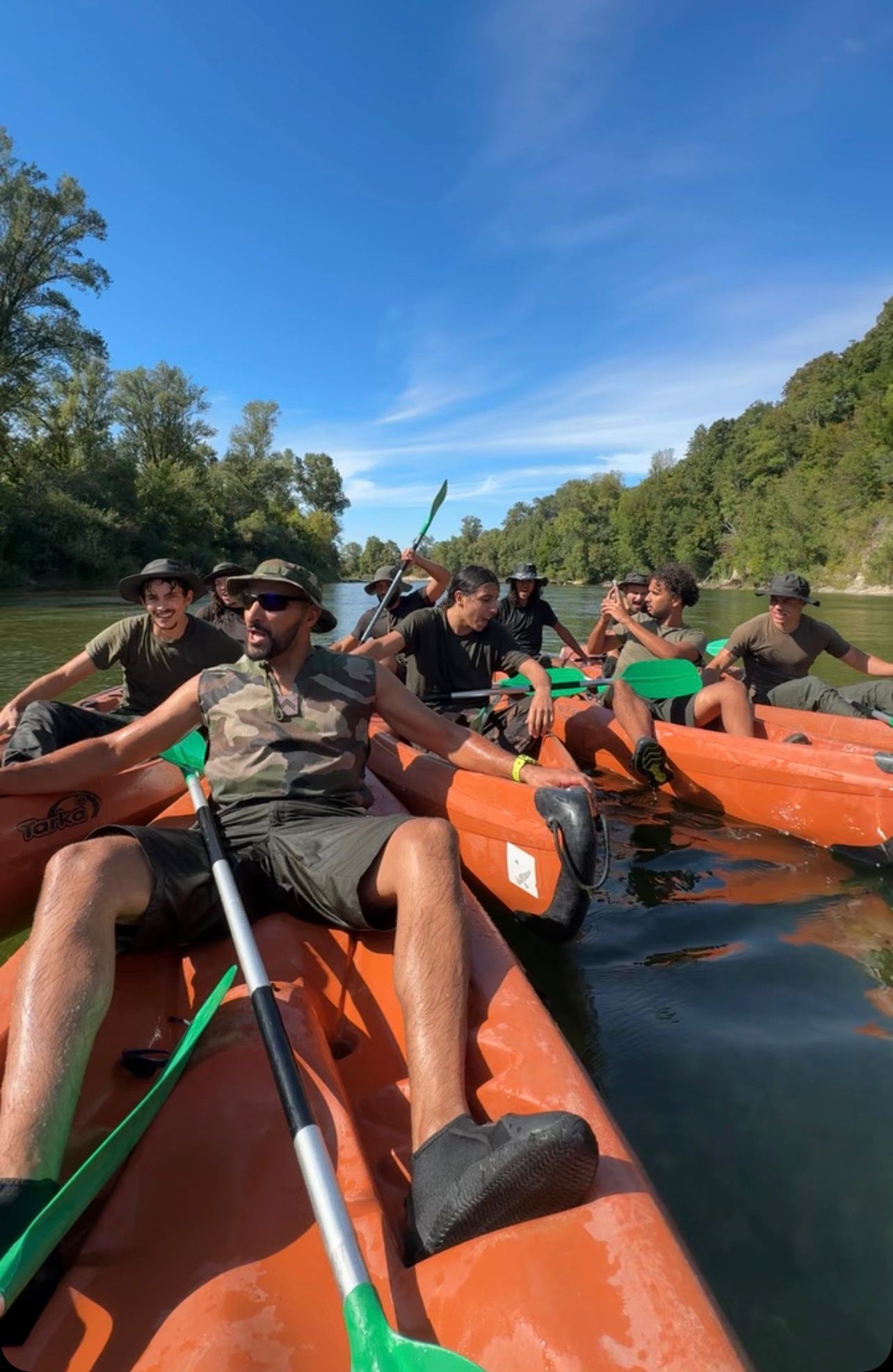 Cohésion et effort physique en kayak